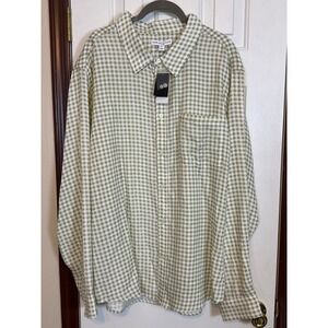 AND NOW THIS Gingham Shirt Long Sleeve‎ Button Up Casual XXL